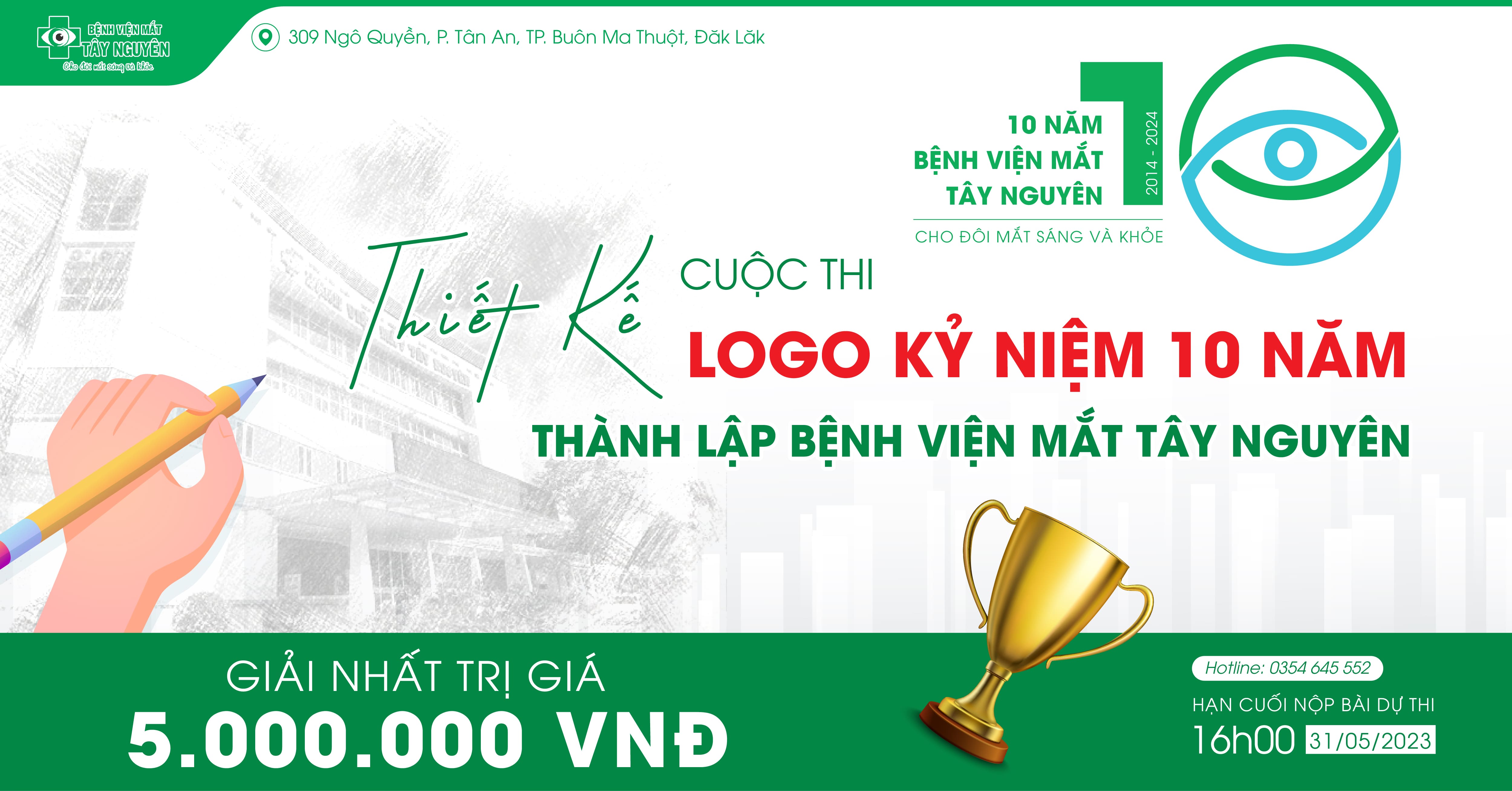 Cuộc thi Thiết kế logo kỉ niệm 10 năm thành lập Bệnh viện mắt Tây Nguyên